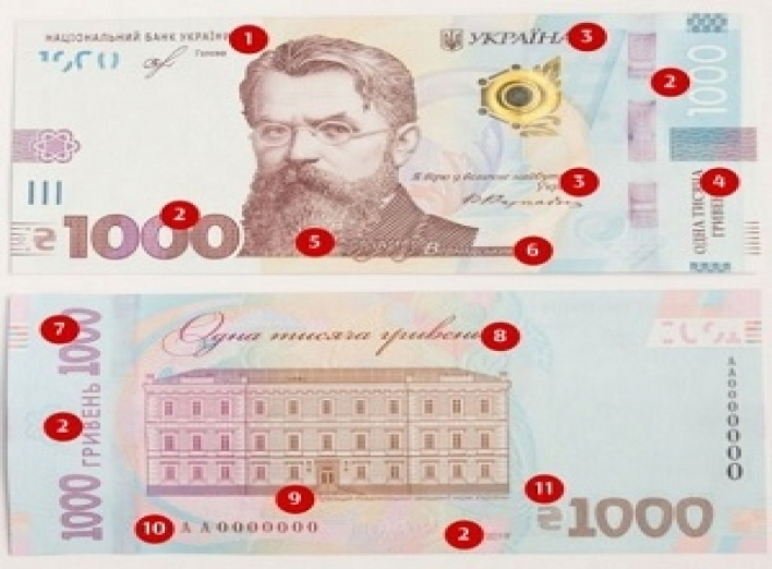 Нові гроші: як виглядає справжня банкнота 1000 грн