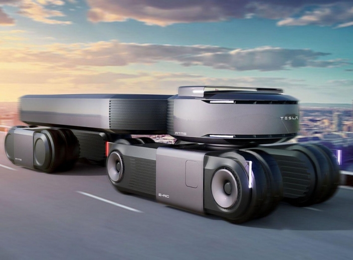 Tesla Autonomous E-Rig - концепт грузовика фото