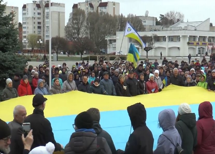 Енергодар - це Україна! У Славутичі відбувся мітинг на підтримку окупованого міста 