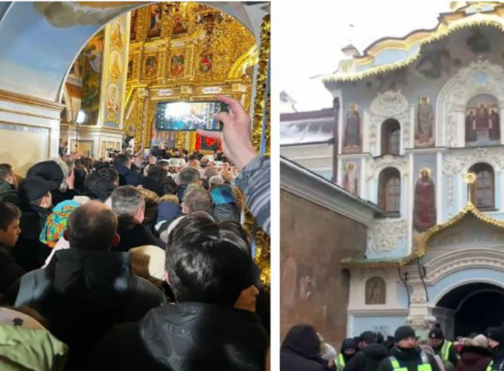 Українська церква вперше провела службу в Києво-Печерській лаврі фото