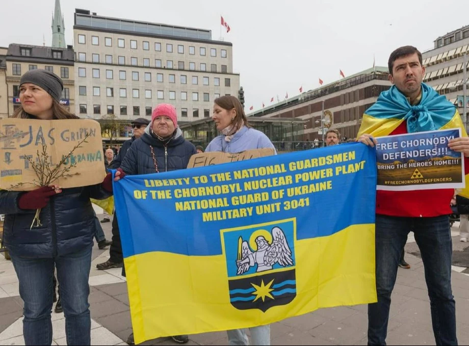 Стокгольм підтримав Захисників ЧАЕС:  Як пройшов мирний мітинг на підтримку полонених нацгвардійців