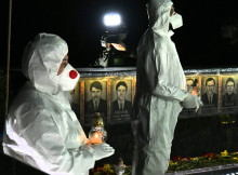 Працівники ЧАЕС заступили на почесну варту у ніч пам'яті Чорнобиля