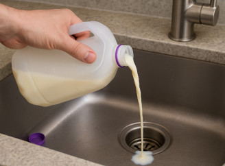 Чому не можна виливати зіпсоване молоко в раковину і що робити натомість