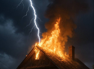 Блискавка спричинила пожежу в будинку на Чернігівщині