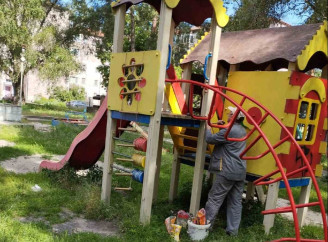 У Славутичі тривають роботи з благоустрою міських територій