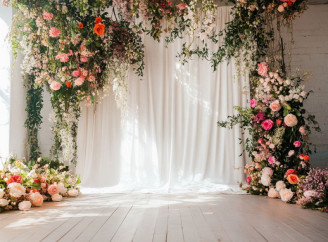 Весільна магія у кожному кадрі: оформлення фотозони квітами