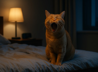 Чому кіт нявкає вночі і як з цим впоратися