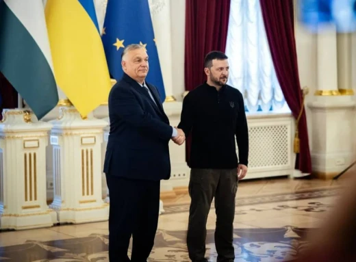 Прем'єр-міністр Угорщини прибув до Києва для переговорів з Зеленським фото