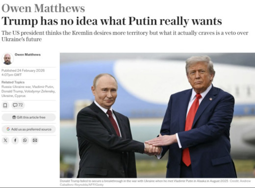 The Telegraph: стратегія Трампа щодо України базується на хибних припущеннях фото