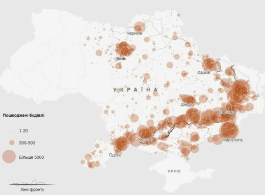 Росія знищила в Україні майже 1 000 будівель, захищених Женевською конвенцією – NYT фото