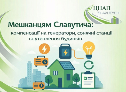 Енергонезалежність у Славутичі: які компенсації можна отримати на котли, генератори та СЕС фото