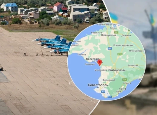 Удар по російському військовому аеродрому в Криму  фото
