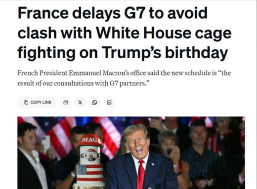 Франція пересунула саміт G7 на день: Politico пише про накладку з UFC у Білому домі на день народження Трампа фото