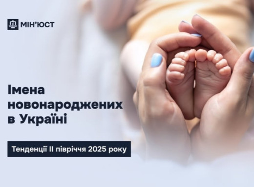 Мін'юст оприлюднив найпопулярніші імена в Україні у другому півріччі 2025 року фото